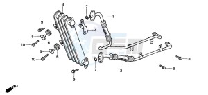 XRV750 AFRICA TWIN drawing OIL COOLER