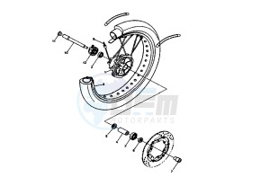 DT X 125 drawing FRONT WHEEL