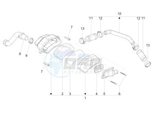 LX 50 2T E2 Touring (30Kmh) drawing Secondary air box