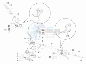 GP 800 drawing Handlebars - Master cilinder