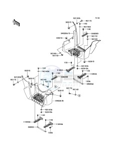 KVF750 4x4 KVF750A7F EU GB drawing Footrests