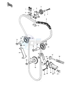 KZ 1000 B [KZ1000 LTD] (B1-B2) [KZ1000 LTD] drawing CAM CHAIN_TENSIONER -- 77-78 B1_B2- -