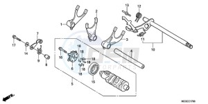 VT750CA9 Ireland - (EK / ST) drawing GEARSHIFT DRUM