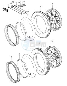 KZ 400 C (C1) drawing WHEELS_TIRES