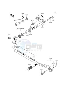 Z800_ABS ZR800DEF UF (UK FA) XX (EU ME A(FRICA) drawing Gear Change Mechanism