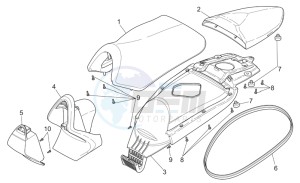 SR R and R Factory 50 IE-Carb drawing Saddle - handle