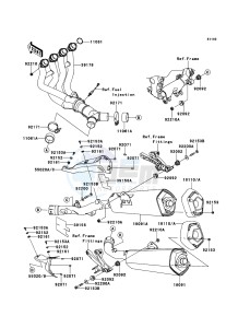 ZZR1400_ABS ZX1400FEFB FR GB XX (EU ME A(FRICA) drawing Muffler(s)