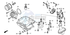 CBF600SA drawing OIL PAN/OIL PUMP (CBF600S8/SA8/N8/NA8)