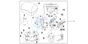 VFR1200FDC VFR1200F Dual Clutch E drawing 31L TOP BOX PROMINENCE RED