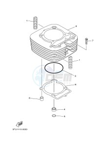 YFM350FWA YFM35FGD GRIZZLY 350 4WD (1NS8 1NS9) drawing CYLINDER