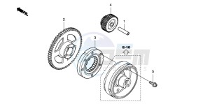 TRX420FM FOURTRAX drawing STARTING GEAR