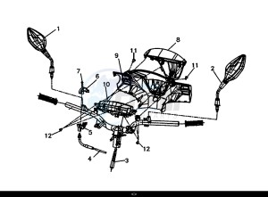 SYMPHONY ST 50 (25 KM/H) (XB05W4-NL) (E4) (L7-M0) drawing THROTTLE CABLE RR. HANDLE COVER