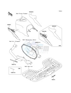 KVF 400 C [PRAIRIE 400 4X4] (C1-C4) [PRAIRIE 400 4X4] drawing DECALS-- RED- --- C2- -