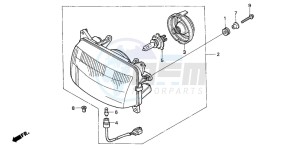 NX650 500 DOMINATOR drawing HEADLIGHT