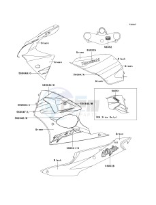 ZX 600 J [NINJA ZX-6R] (J1-J3) [NINJA ZX-6R] drawing DECALS-- GREEN_BLACK- --- ZX600-J2- -