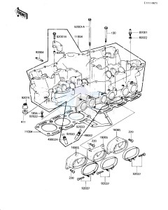 KZ 1300 A (A4) drawing CYLINDER HEAD