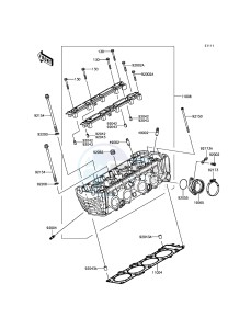 Z800 ABS ZR800BGF FR GB XX (EU ME A(FRICA) drawing Cylinder Head