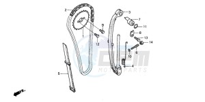 XR80R drawing CAM CHAIN