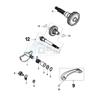 LUDIX 12 RL2 drawing DRIVE SHAFTS / KICKSTARTER