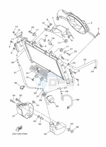 TRACER 900 GT MTT850D (B1JD) drawing RADIATOR & HOSE