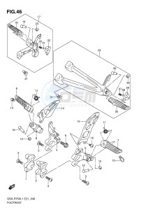 GSX-R750 (E21) drawing FOOTREST