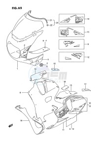 GSX-R750W (E2) drawing COWLING BODY (MODEL S D4A)