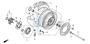 GL1500C VALKYRIE drawing REAR WHEEL