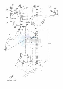 XSR700 MTM690-U (B9J2) drawing REAR MASTER CYLINDER