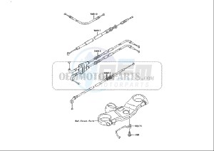 ZX-6R NINJA - 636 cc (EU) drawing CONTROL CABLES