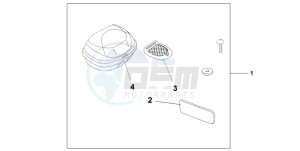 XL125V VARADERO drawing TOP BOX 35L MUTE BLACK M