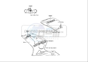 ZX-6R NINJA - 636 cc (EU) drawing DECALS ZX636 B2H BLUE