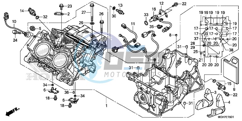 CRANKCASE (VFR1200XD/ XDA/ XDL/ XDS)