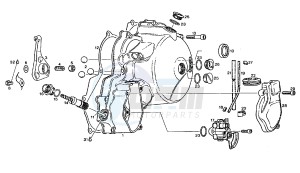 Pegaso 125 GQ drawing Clutch cover - Oil pump