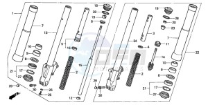 VTX1800C drawing FRONT FORK