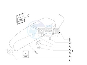 LX 50 4T-4V Touring drawing Saddle - Tool roll