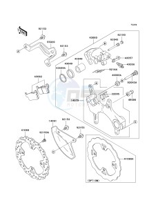 KX 250 T [KX250F] (7F) T7F drawing REAR BRAKE