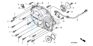 CBF1000A UK - (E / MKH) drawing RIGHT CRANKCASE COVER