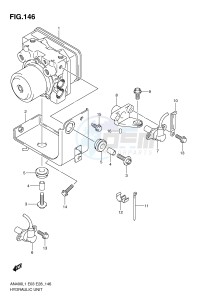 AN400 (E03) Burgman drawing HYDRAULIC UNIT (AN400ZAL1 E33)