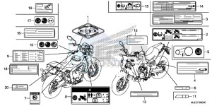 CB650FAH 2ED - (2ED) drawing CAUTION LABEL