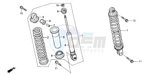 CH125 SPACY 125 drawing REAR CUSHION (CH125G/J/L/M/N/P/R)