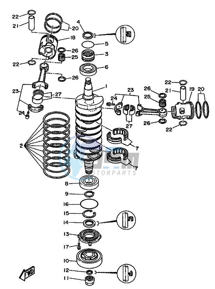 CRANKSHAFT--PISTON