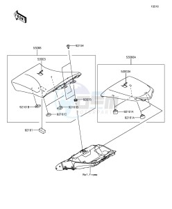 Z1000SX ZX1000LGF FR GB XX (EU ME A(FRICA) drawing Seat