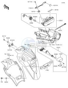 VERSYS-X 300 ABS KLE300CHF XX (EU ME A(FRICA) drawing Taillight(s)