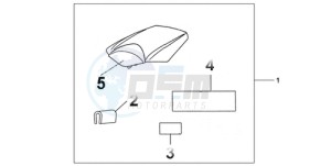 CBR1000RAA UK - (E / ABS MKH) drawing SEAT COWL *R334*