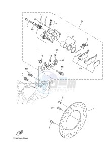 YP125RA EVOLIS 125 ABS (BL22 BL22) drawing REAR BRAKE CALIPER