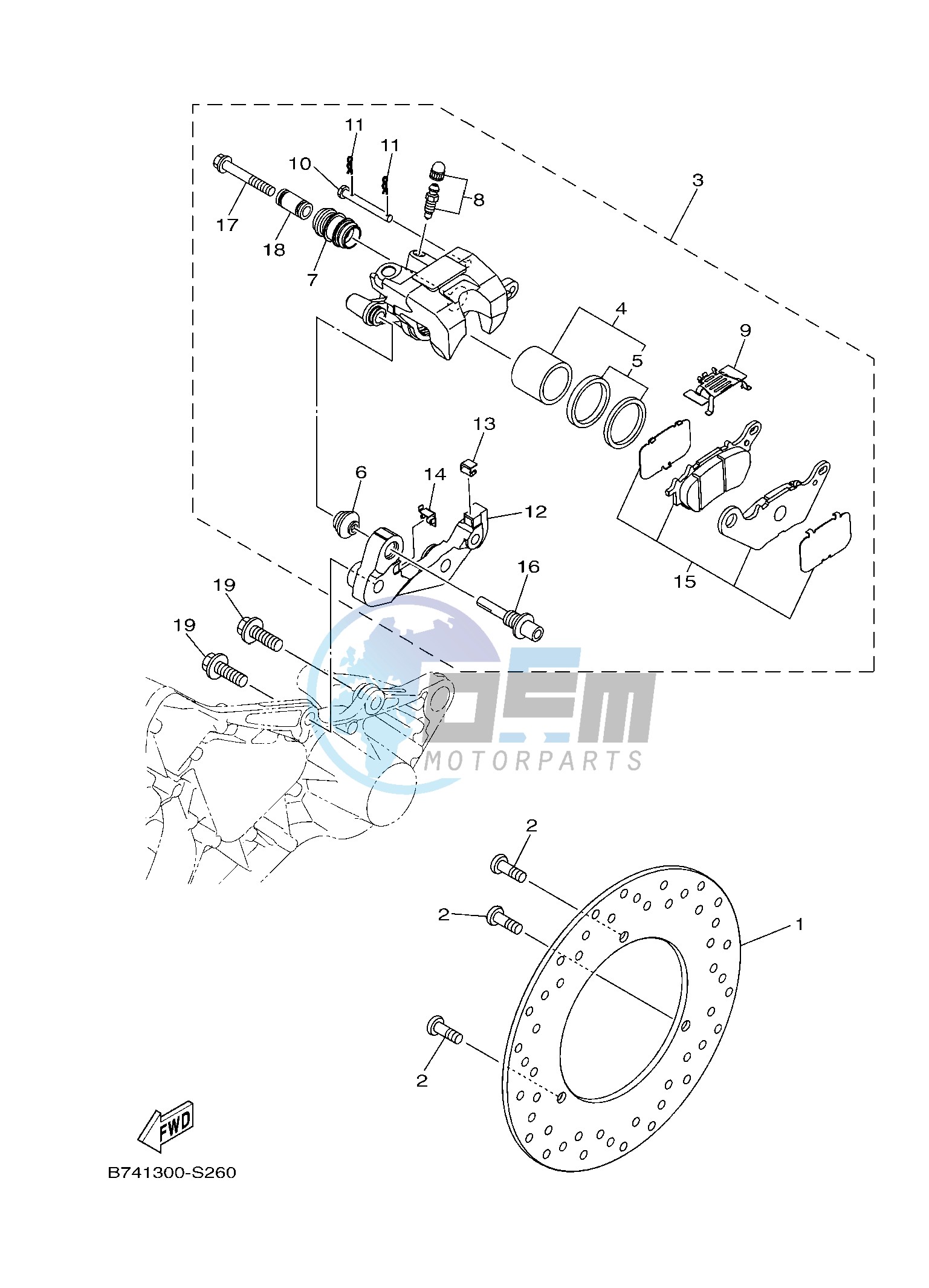 REAR BRAKE CALIPER