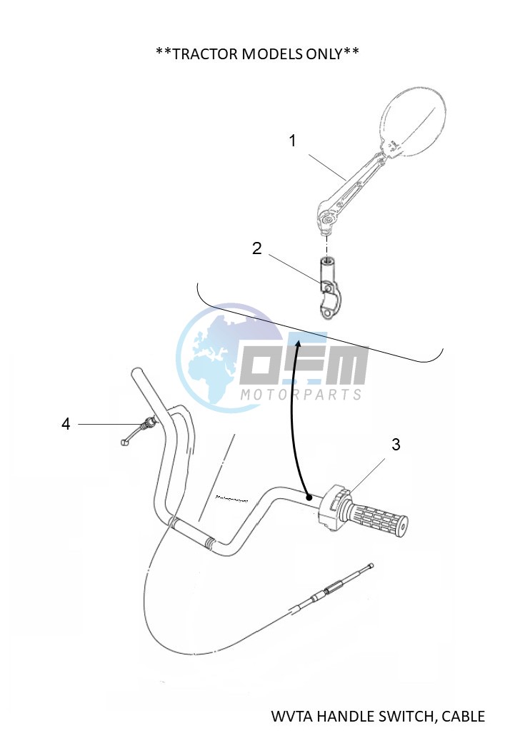 WVTA HANDLE SWITCH, CABLE