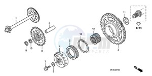 CBF1000AA Europe Direct - (ED / ABS) drawing STARTING CLUTCH