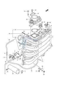 DF 150 drawing Intake Manifold/Throttle Body