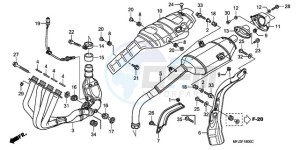 CBR600RR9 France - (F / CMF MME) drawing EXHAUST MUFFLER